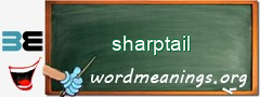 WordMeaning blackboard for sharptail
